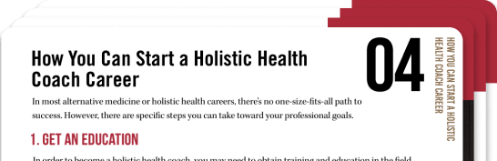 Holistic Health Coach Career Guide interior page screenshots