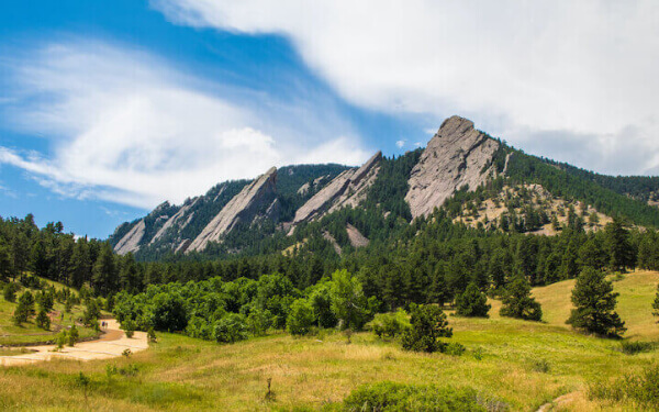 Flatirons mountains in Boulder, Colorado